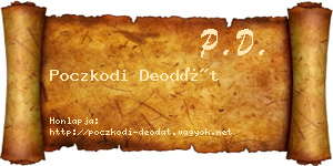 Poczkodi Deodát névjegykártya